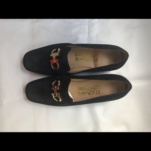 New Salvatore Ferragamo Navy Blue suede loafer 6.5 - Picture 4 of 4